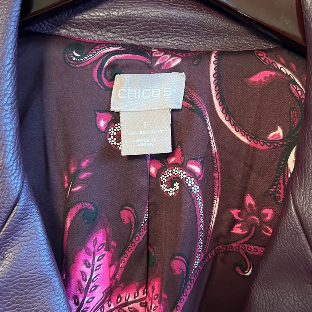 NWOT Chicos faux leather Moto jacket - Picture 2 of 5